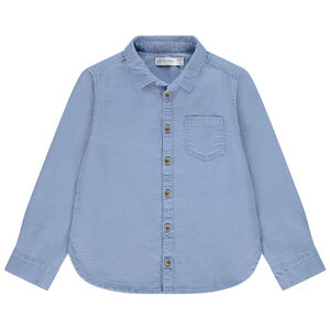 Camisa de manga larga con efecto de panal para niño 