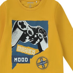 Pijama de algodón con estampado de mando de juegos para niño 