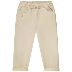 Jeans slim con bolsillos en forma de corazón para bebé niña. 