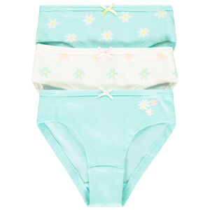 Pack de 3 braguitas con estampado floral niña 