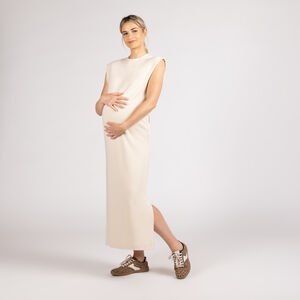 Vestido largo sin mangas liso con aberturas para mujer 