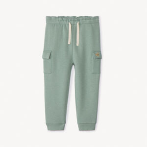 Pantalón jogging liso con bordado brillante para bebé niña  Main Pantalón jogging liso con bordado brillante para bebé niña