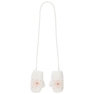 Manoplas de punto con motivo de copos de nieve para bebé niña 