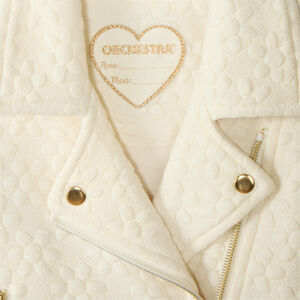 Chaqueta de felpa forrada de terciopelo para niña. 