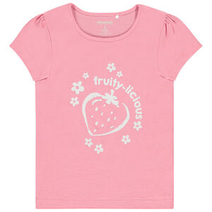 Camiseta de manga corta con estampado fantasía para niña  Main Camiseta de manga corta con estampado fantasía para niña