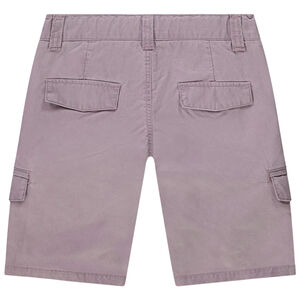Bermuda style cargo en twill uni garçon 