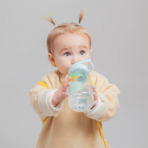 Botella con pajita 450ml Kiddie Jungle 