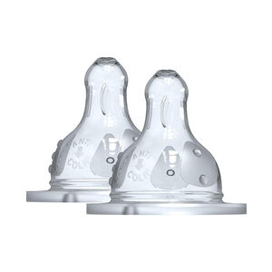 Pack 2 tetinas Flujo 4 redondas de silicona 3 velocidades 6M+  