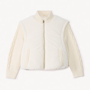 Doudoune et toile et tricot à col montant pour fille   Main Doudoune et toile et tricot à col montant pour fille