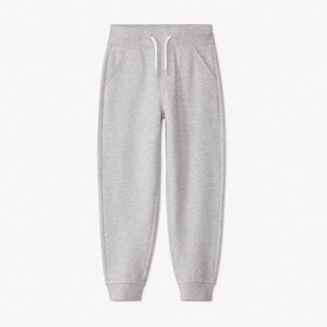 Pantalón jogging de felpa gris liso para niño 