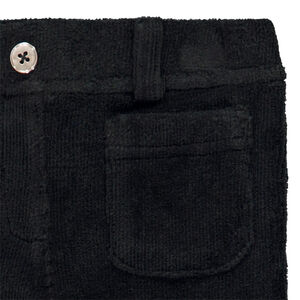 Jeggings de terciopelo lisos con bolsillos para niña 