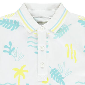 Polo de manga corta estampado de fantasía para niño 