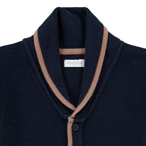 Gilet en tricot à col châle pour enfant garçon 