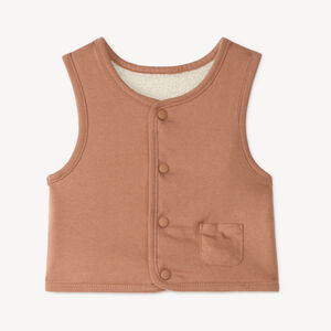 Chaleco reversible sin mangas para bebé niño de sherpa 