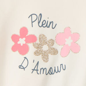 Sudadera de molleton efecto colorblock con mangas sherpa para bebé niña 