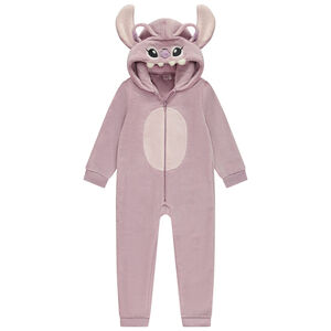 Pelele de sherpa con capucha Stitch Angel Disney para niña Main Pelele de sherpa con capucha Stitch Angel Disney para niña