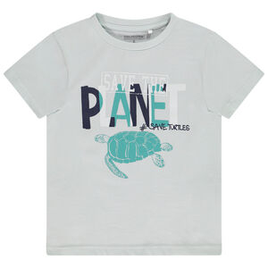 Camiseta de manga corta de jersey con estampado divertido niño 