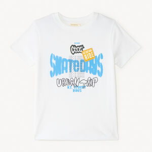Camiseta de manga corta con estampado de skate para niño 