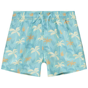 Bañador tipo short con estampado de palmeras para niño 