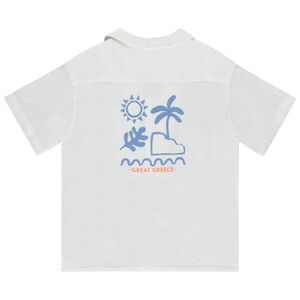 Camisa de manga corta con estampado de palmera niño 