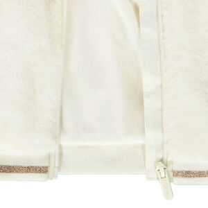 Chaqueta bomber de peluche sintético con forro de sherpa para niña 