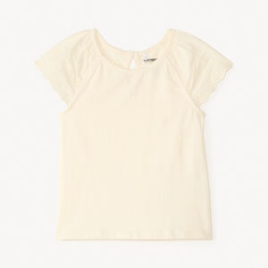 Camiseta de manga corta de popelín liso para niña bebé 