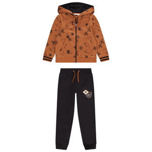 Ensemble gilet à capuche imprimé skateboard + jogging pour garçon Main Ensemble gilet à capuche imprimé skateboard + jogging pour garçon