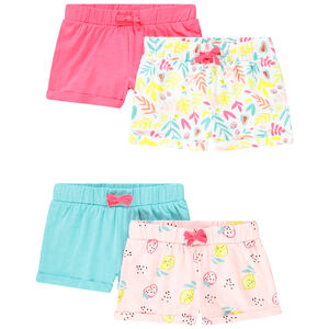 Lot de 4 shorts en jersey pour bébé fille Main Lot de 4 shorts en jersey pour bébé fille