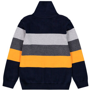 Pull en tricot à bandes contrastées pour enfant garçon 