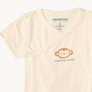 Lote de 7 bodies de manga corta con motivos de jungla para bebé niño (aperturas diferentes según la edad) 