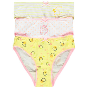 Pack de 3 braguitas de algodón con estampado de frutas 