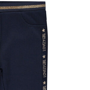 Jeggings de punto milano con bandas laterales niña 