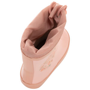 Botas de lluvia con cuello impermeable estampado de flores para bebé niña 