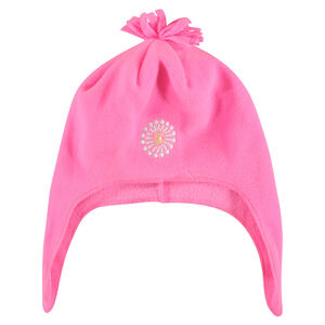 Bonete de micropolar con pompón y orejeras 