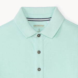 Polo de algodón de manga corta liso niño 
