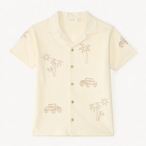 Camisa de manga corta bordada para niño 