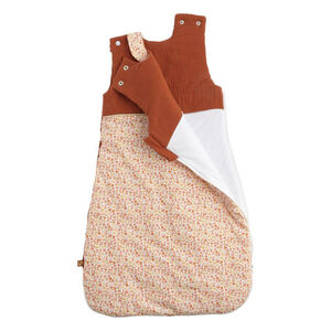 Gigoteuse sans manches ouatinée 0-6M - Terracotta Esmée  Main Gigoteuse sans manches ouatinée 0-6M - Terracotta Esmée