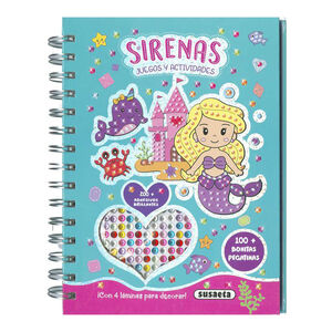 Libro de juegos y actividades Sirenas +6 años 