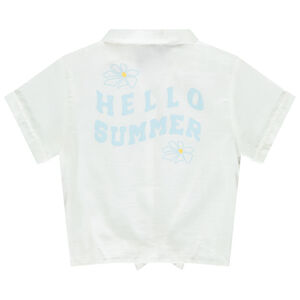 Camiseta de manga corta con estampado floral para niña 
