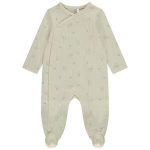 Pelele de jersey acolchado con estampado de osito para bebé 