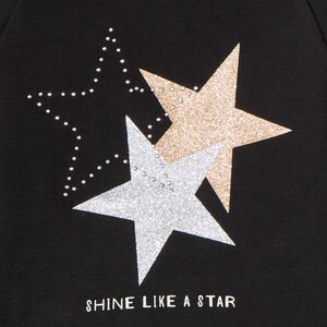 Sweat molleton uni fantaisie pour fille   Main Sweat molleton uni fantaisie pour fille