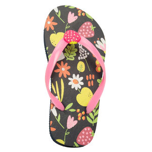 Sandalias con estampado de frutas y detalle de fresa para niña con tira ajustable  Main Sandalias con estampado de frutas y detalle de fresa para niña con tira ajustable