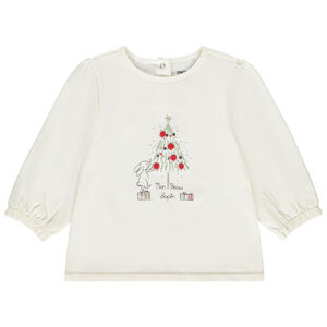 Camiseta de manga larga de Navidad fantasía para niña 