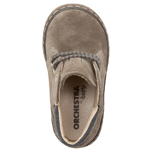 Botines de ante con aplicaciones con chevrones en la parte trasera 