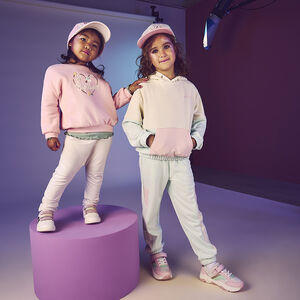 Pantalón de jogging efecto colorblock niña 