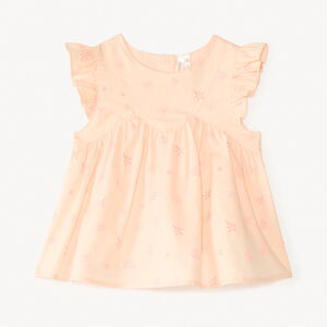 Túnica de manga corta con estampado de conchas para niña bebé 