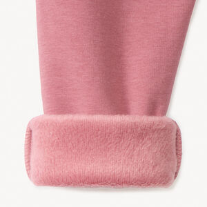 Pantalón de chándal de felpa lisa para niña 