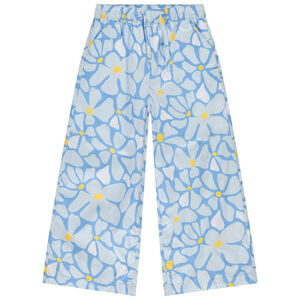 Pantalón acampanado con estampado de flores para niña 