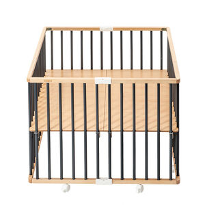 Parc pliant évolutif Gaby coloris anthracite/bois naturel 