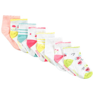 Pack de 8 pares de calcetines cortos niña 
